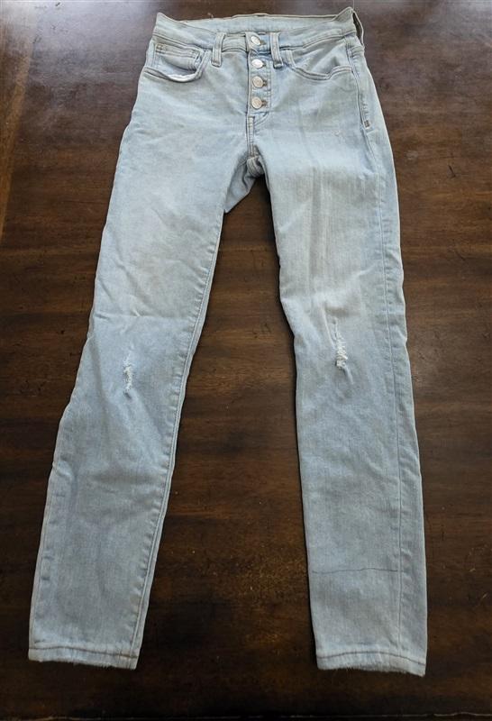 NWOTD Madewell 25 High Rise Skinny Cropped Jeans Light Wash 124968