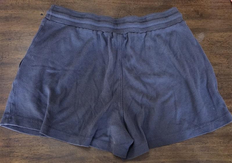 NWT Monrow XL Ex Boyfriend Waffle Knit Gray Shorts 124994