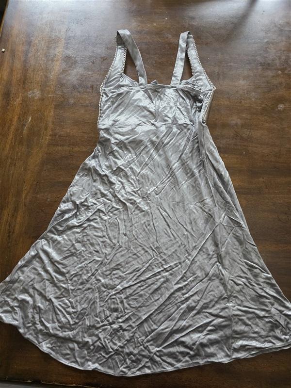 NWT Sky S DEEP V Silver Faux Leather Knit Club Wear Top 125032