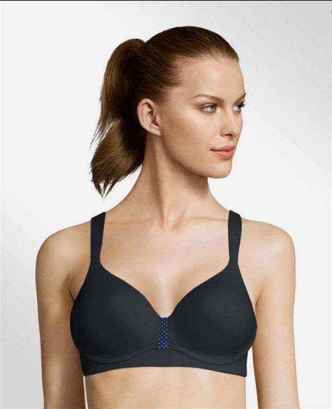 NWT Maidenform 36DD Convertible Wirefree Sports Bra DM7992 Black 125113