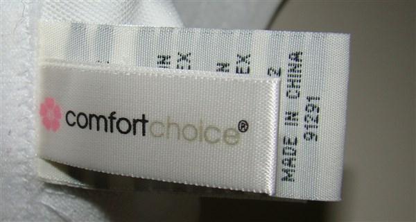 NWOT Comfort Choice 54C Seamless Wirefree Leisure Logo Bra White 125135