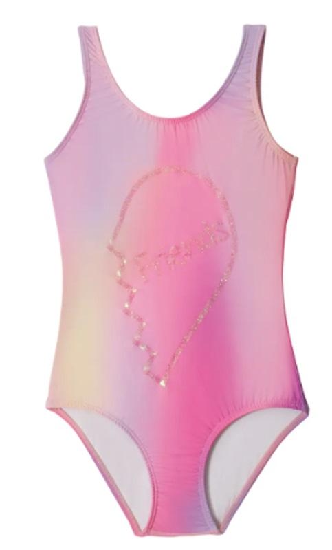 NWT Pilyq PQ Girls 14 CTO Best 1PC Glitter Tie Dye Print Swimsuit 125165