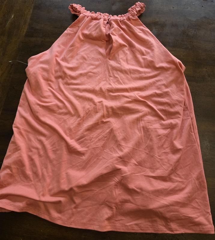 NWOT Bobeau SM Pleat Front Coral Orange Tank Top 125188