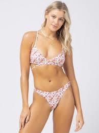 NWOT L*Space L Camacho Classic Bikini Swim Bottom Block Party 125216