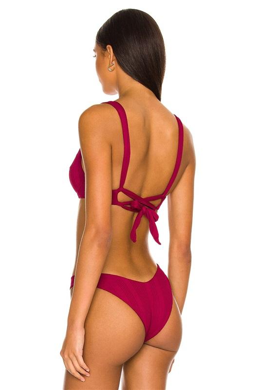 NWOT L*Space XS Cabernet Camellia Wine Bikini Swim Bottom 125218