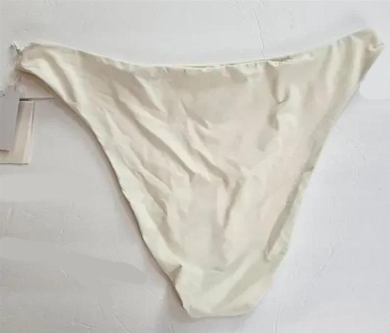 NWT Good American XL Basic Better Bikini Cheeky Bottom Swim Ivory 125251