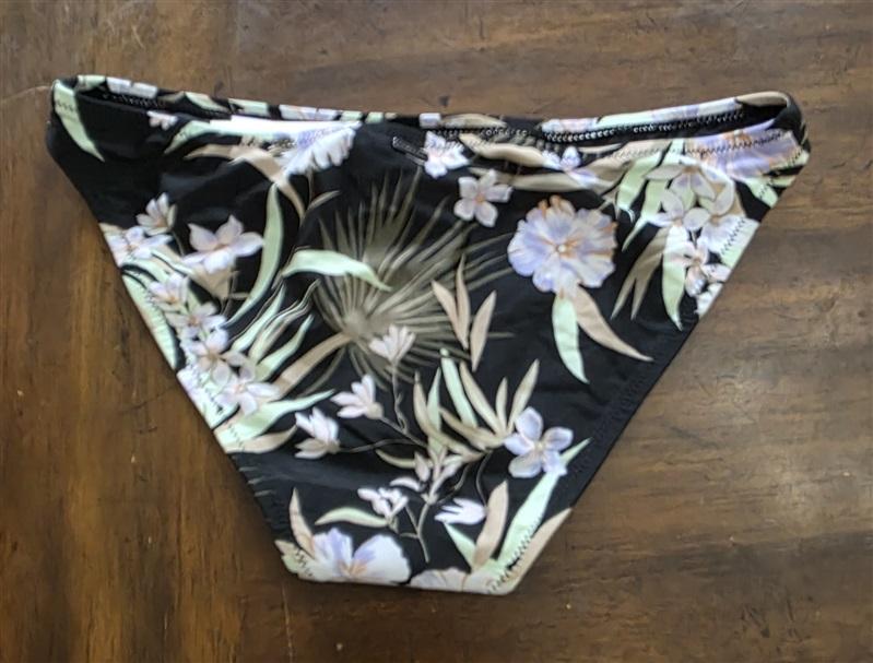 NWT Volcom M For Shore Hipster Black White Flower Bikini Bottom 125265
