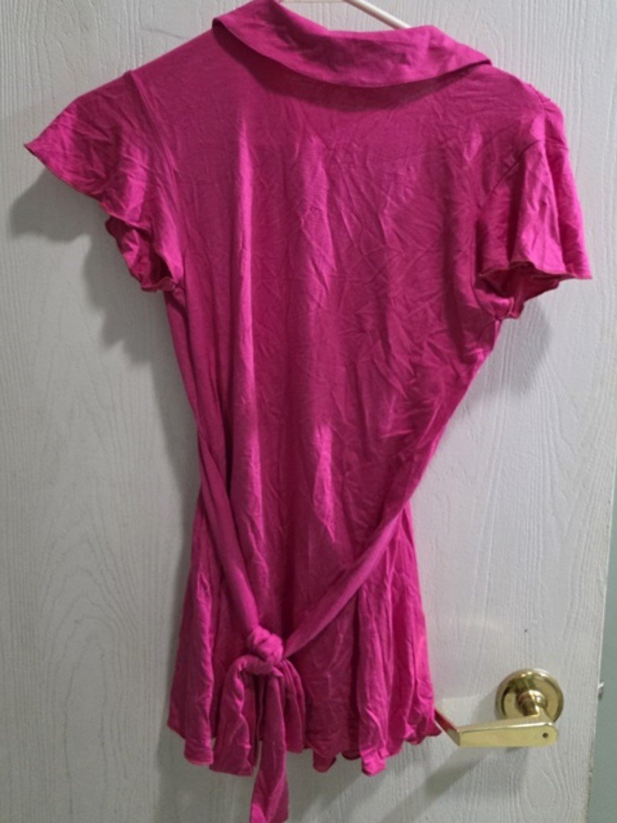 NWOT Anthropologie Aziz M Pleat Front Coquette Collar Tie Back Tunic 125267