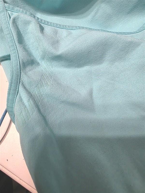 NWOT Last Tango s/m Seamless Loose Camisole Tank Top Spaghetti Strap Aqua 125302