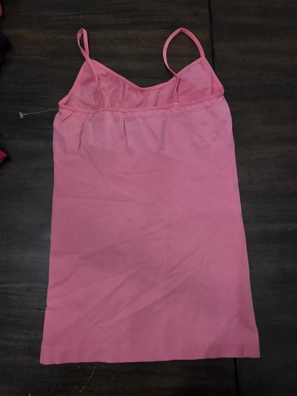 NWOT Last Tango s/m Seamless Camisole Tank Top Spaghetti Strap Pink 125307