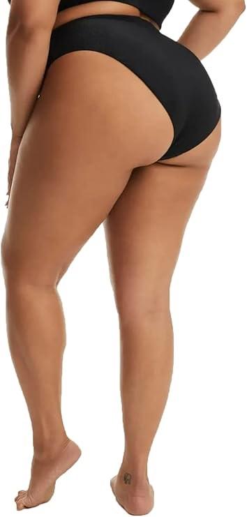 NWT Good American Rib 4XL Good Waist Bikini Bottom Black 125330