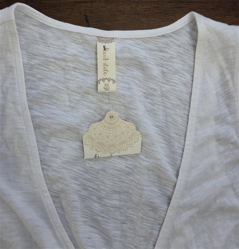 NWT Altar'd State XS White Surplice Tank Top Tie Side Boho Blouse125425