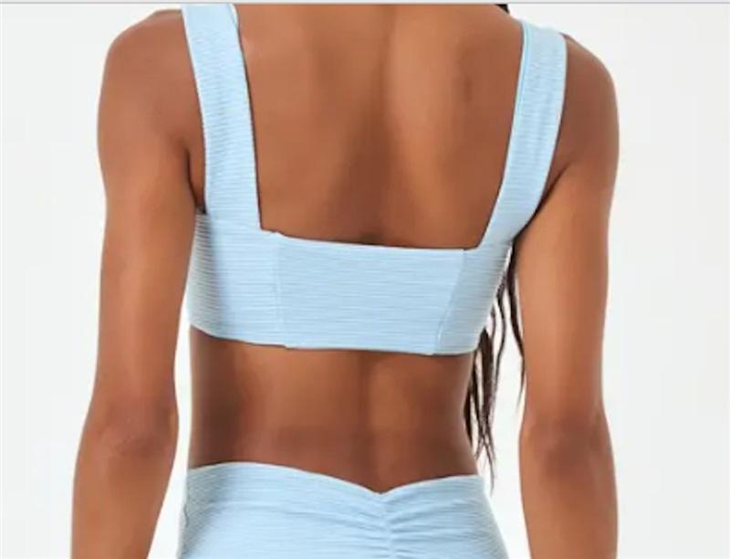 NWT L*Space XS Marlee Eco Chic Repreve SLG Blue Bikini Swim Top 125471