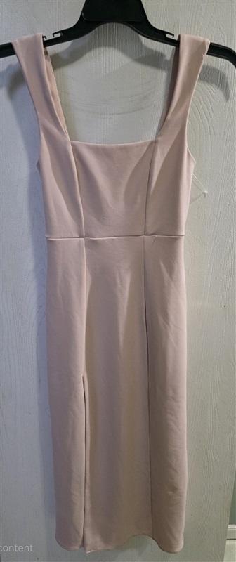 NWOT Show Me Your MuMu XS Eden Midi Stretch Dusty Blush Dress 125505