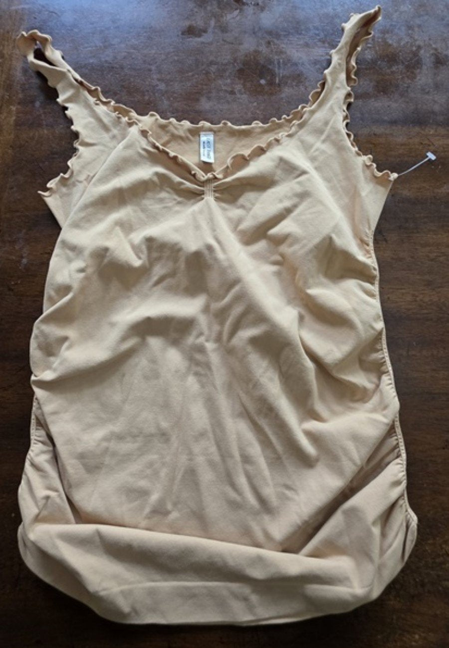 NWOT Last Tango S/M Marrow Trim Tank Top Beige 125522