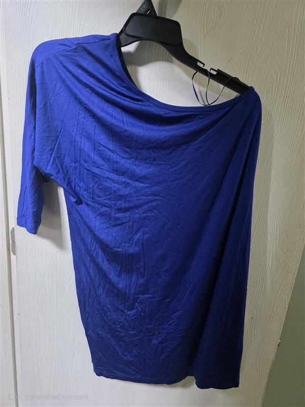 NWT Trina Turk M 1 Shoulder Knit Blue Mini Dress 125524