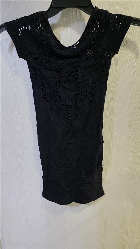 NWOT Last Tango S/M Mesh Lace Seamless Black Dress 125533