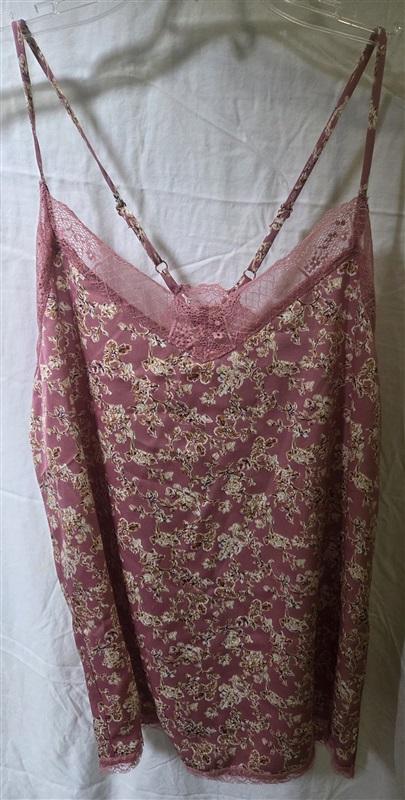 NWT Bishop & Young S Lotus Cami Garden Print Pink 125605