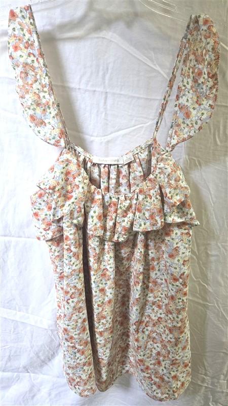 NWT Bishop & Young S Flutter Strap Romantic Floral Cami 125611