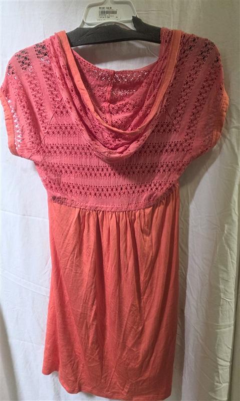 NWTD Robin Piccone S Lace Deep V & Hoodie Dress Pool Swim Cover Up 125621