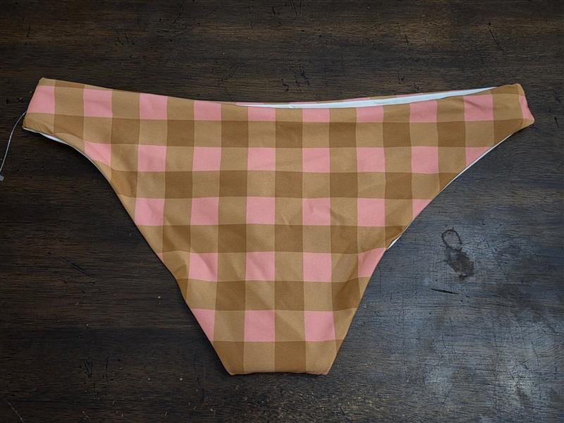 NWT L*Space L Sandy Seaesta Surf Bikini Swim Bottom Gingham 125638