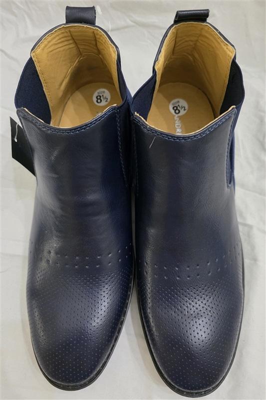 NWT Andrew Fezza 8.5 Adrian Men's Mix Media Low-Rise Boots AF-8008 Blue 125695