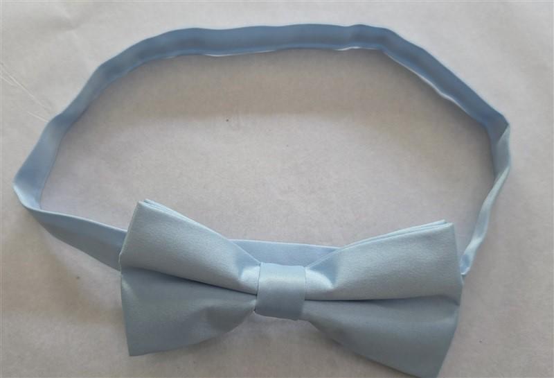 NWOT Stafford Baby Blue Sateen Solid Pre-Tied Bow Ties 125782