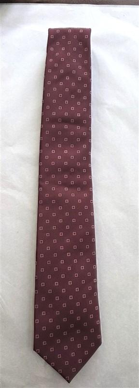 NWOT Nick Graham Burgundy Red Squares Men's Classic Formal Neck Tie 125794