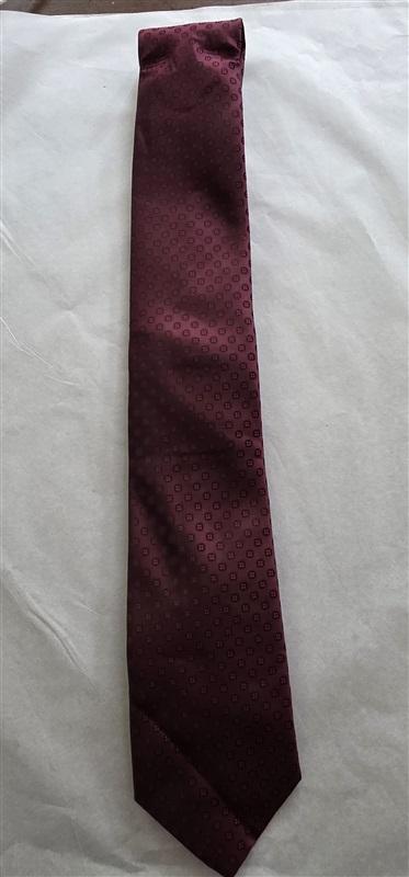 NWOT Saddlebred Burgundy Red Geometric Men's Neck Tie 125819