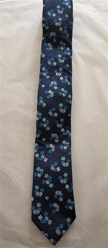 NWOT JF J.Ferrar Blue White Floral Men's Classic Formal Neck Tie 125825