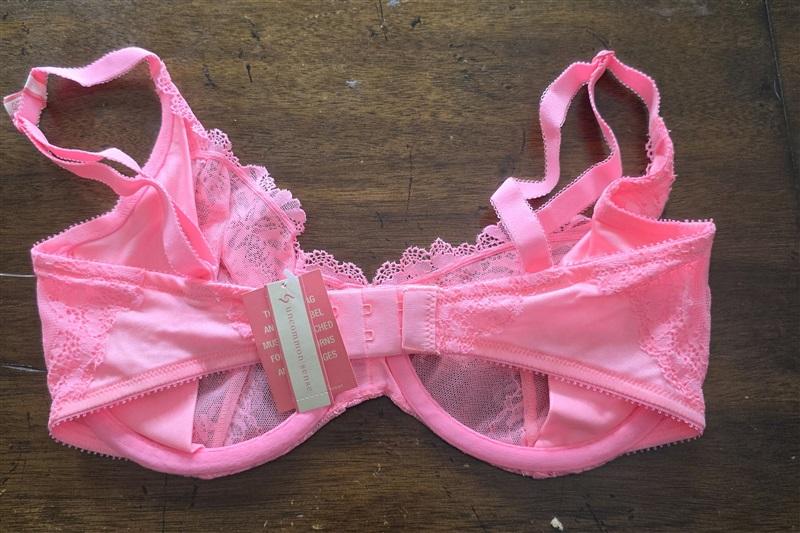 NWT Uncommon Sense 32DD Hot Pink Lace Unlined Bra 125882