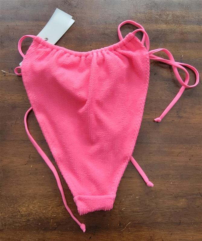 NWT Good American Side Tie Bottom Always Fits Swimsuit Pink 125905