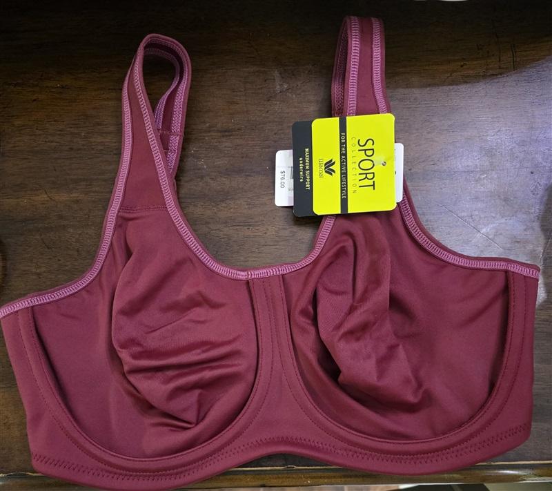 NWT Wacoal 34C Sport Underwire 855170 Free Shipping Wine 125945