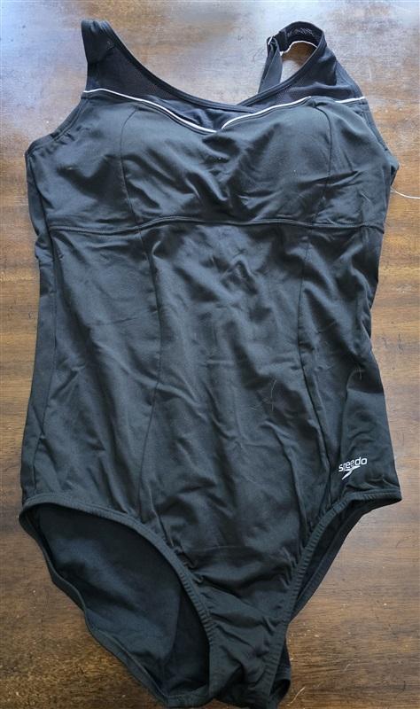 NWT Speedo 14 Endurance+ Empire Mesh Power Form Hydro Bra 1PC Swimsuit 126037