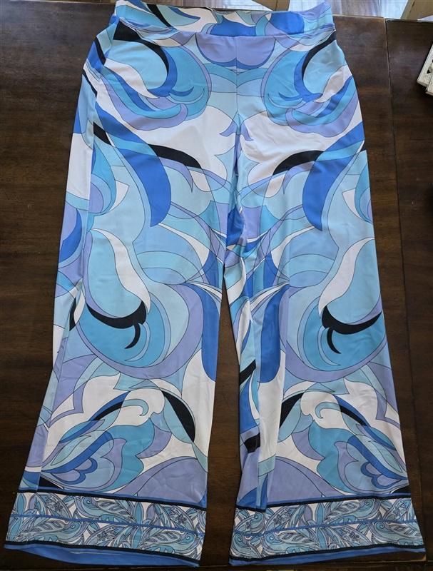 NWOTD Boston Proper XL Multi Color Palazzo Pull On Pants 126116