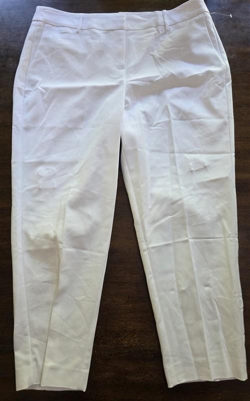 NWOT Boston Proper 18 White straight Leg Ankle Pants 126127
