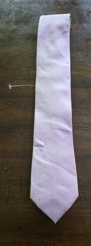 NWOT Calvin Klein Pink Polka Dot Silk Men's Neck Tie 126192