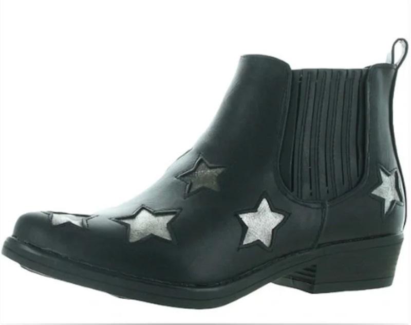 NWOT Seven Rockstar Black Silver Stars Booties 7 126252