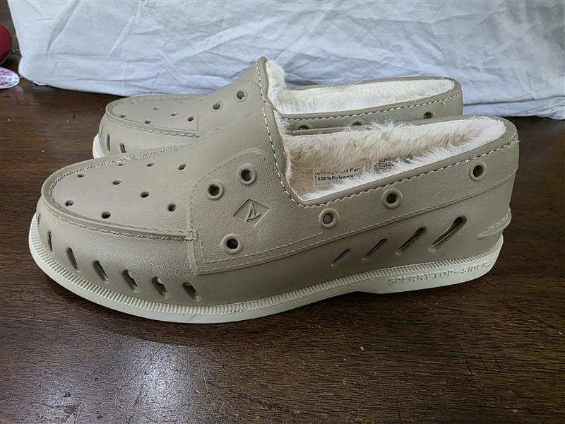 NWOT Sperry Top Sider 8 Float Boat Shoe STS23886 Beige Lined 126273
