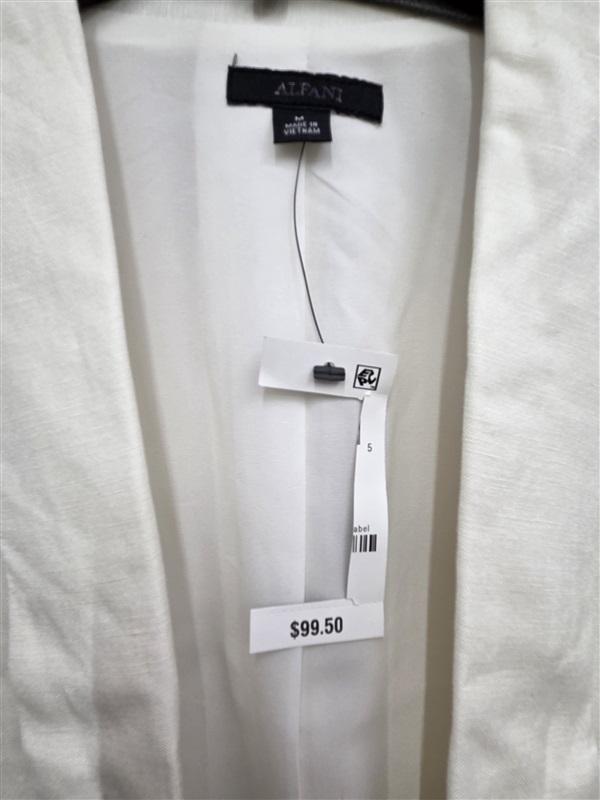 NWT Alfani M Linen White Jacket Blazer 123366