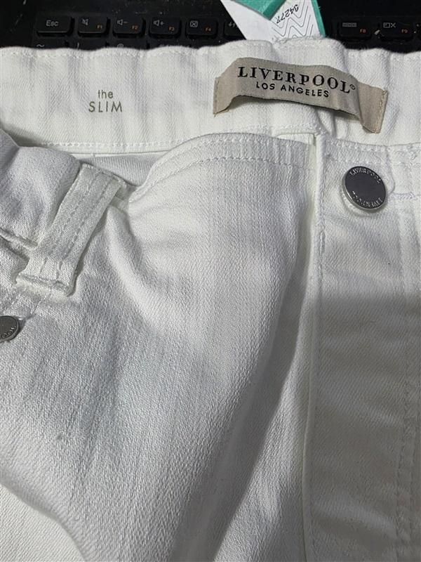 NWT Liverpool 10 30 Gia Glider Ankle Skinny Slim Pull On Jeans White 126436