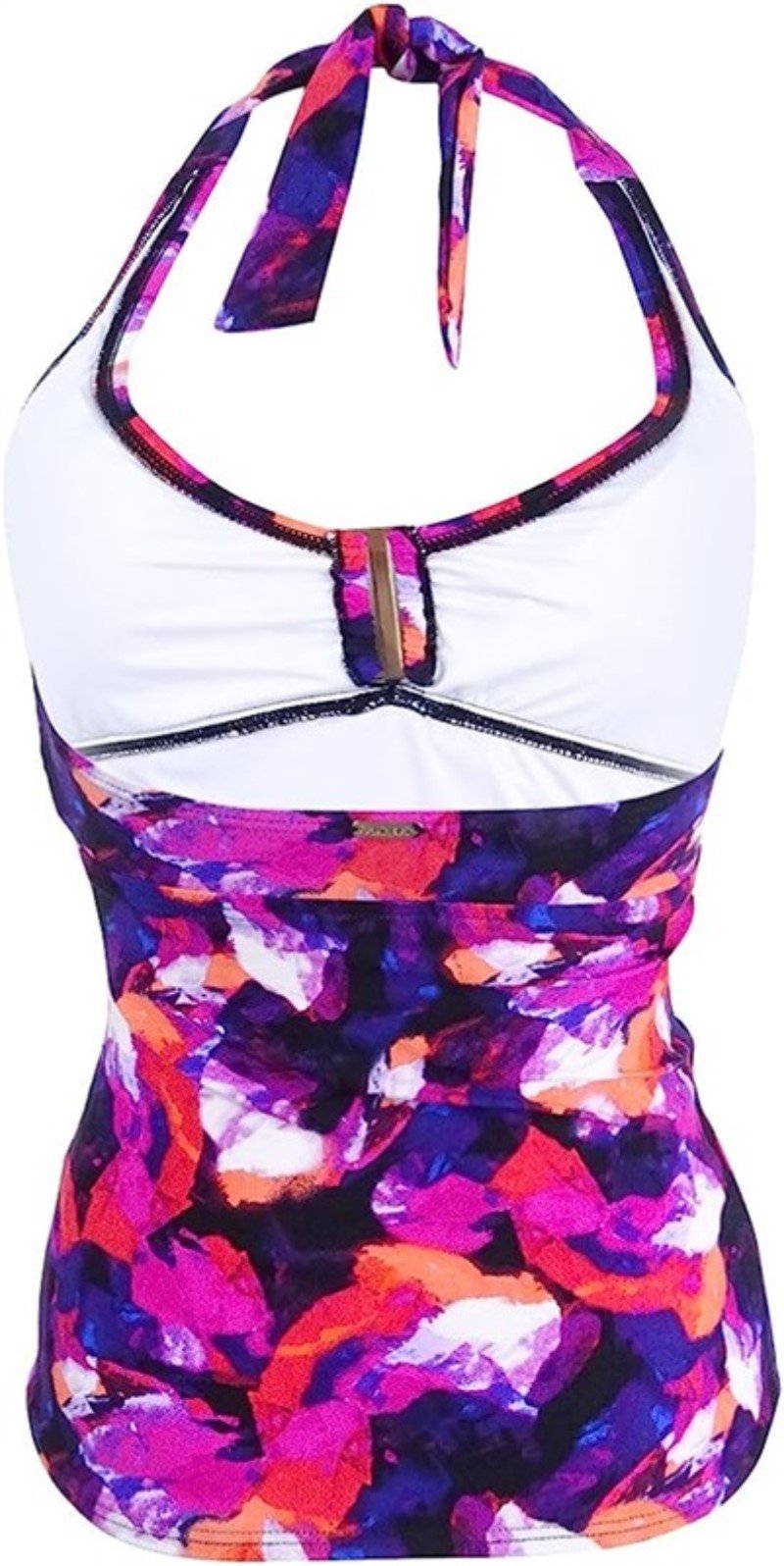 NWOT Calvin Klein Watercolor Floral M Halter Tankini Swim Top 126489