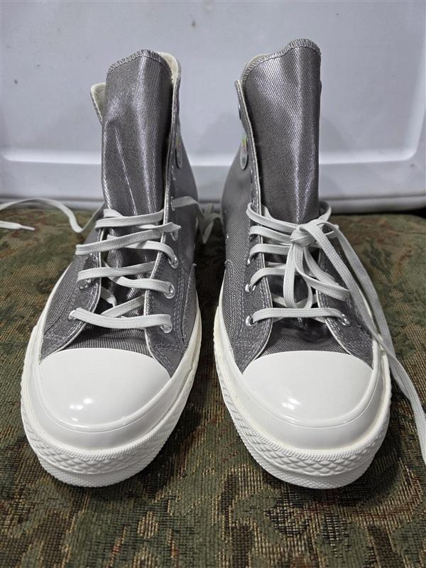 NWOT Converse M 12 W 14 Chuck 70 Pride Silver White Hi Top Tennis Shoes 126676