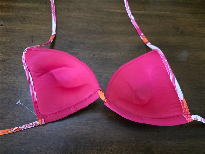 NWOT Calzedonia Colbey L Sequin Push Up Red Bikini Swim Top 126783