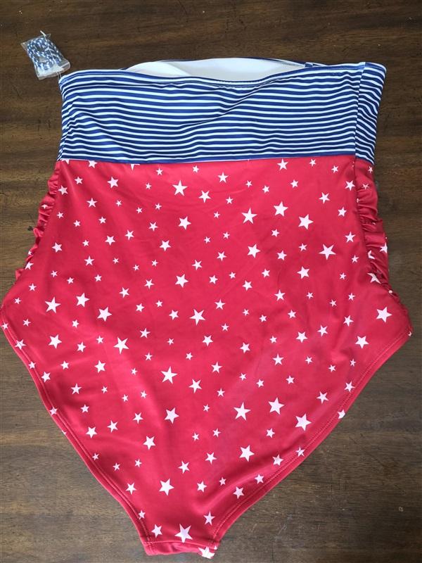 NWPT Outdoor Oasis 2x Flag Red Blue White Stars Plus 1PC Swimsuit 126806