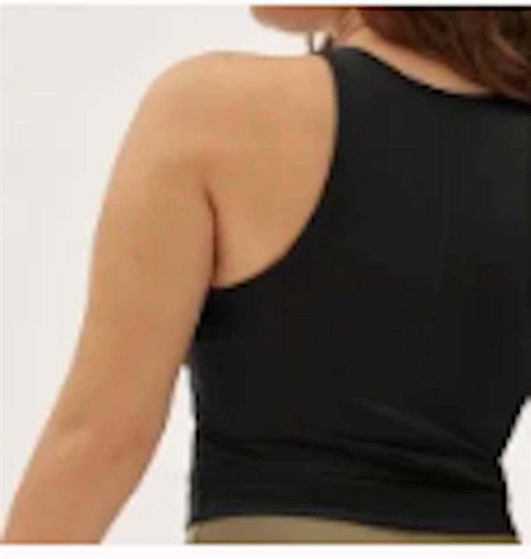 NWT Everlane XXS Perform Tank Top Crop Pine Green High Neck 126846