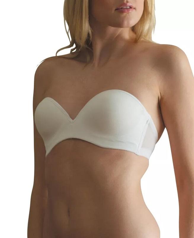 NWOT Carnival 38D Full Figure Strapless Underwire Bra 103 White 126854