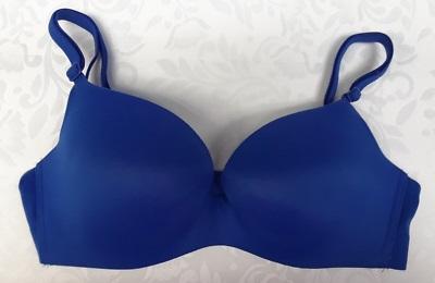 NWOT Soma 32D Enbliss Lifting Demi Underwire Bra Blue 126858