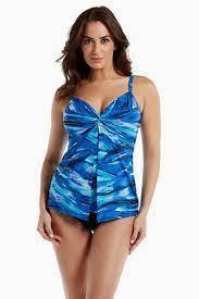 NWT Miraclesuit 16 Love Knot Underwire Tankini Top Tiger Stripe 127083