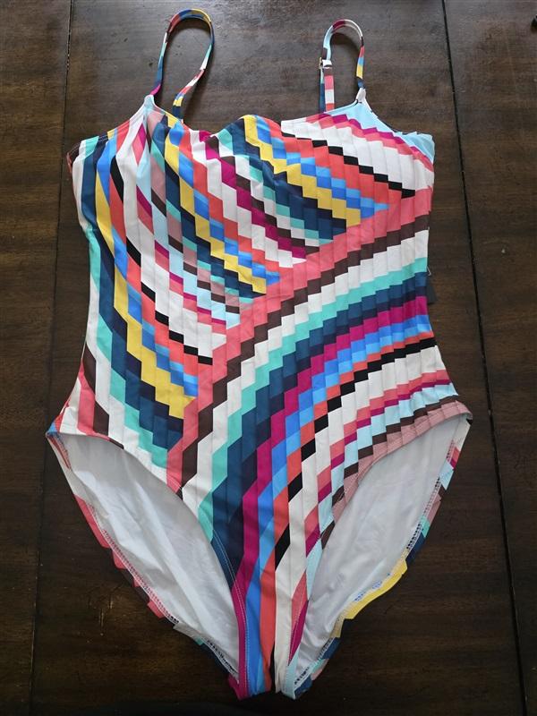 NWT La Blanca 16 Island Goddess Slice Optic 1PC Swimsuit 127169